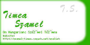 timea szamel business card